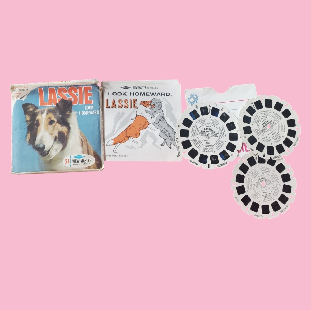Vintage Lassie viewmaster reels set